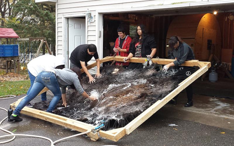 Washing hide